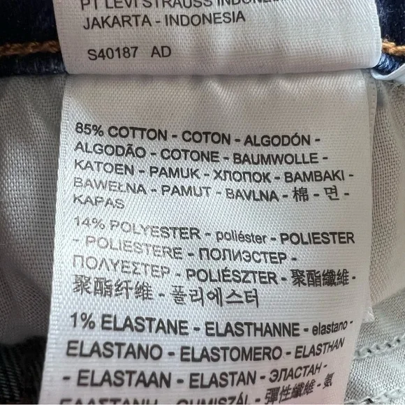 Levi’s Wedgie Straight Fit Stretch Jeans Size 26x28 - Picture 10 of 11